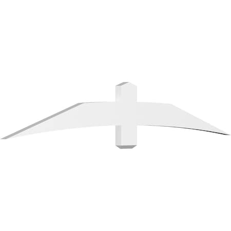 Ekena Millwork Bellingham Architectural Grade PVC Gable Bracket, 84"W x 14"H x 2"D x 6"F, 4/12 Pitch GBP084X14X0206BEL00